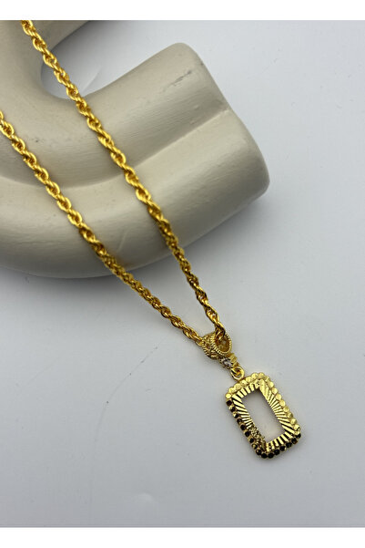 BİJU YILMAZ 22k Altın Kaplama Şık Çerçeve Gramlık Kolye - 26grm11