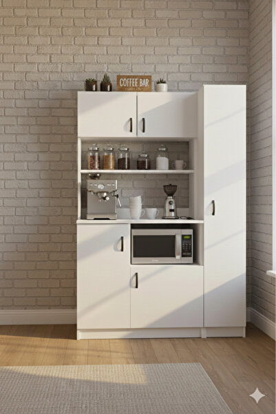 KZY Mobilya Mocha 1-4 Çok Amaçlı Erzak,Kiler,Mutfak Dolabı