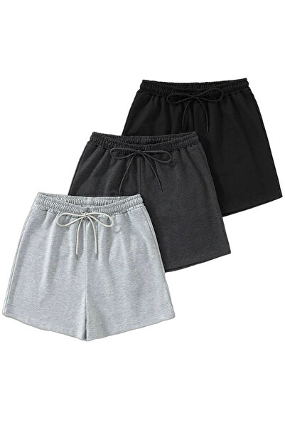 TORUK MAKTO 3-Pack Unisex Regular Comfortable Fit Combed Cotton Shorts