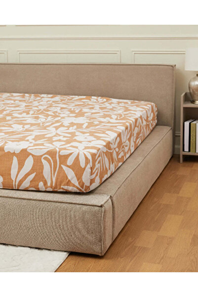 REDTAG Mustard Botanical Fitted Sheet – Single Size