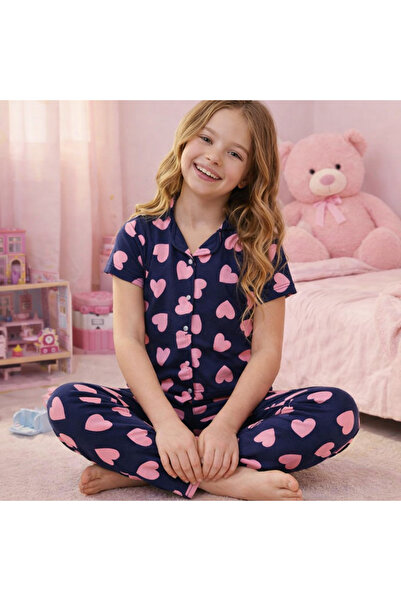 zahider Κοριτσίστικο σετ πιτζάμες Βαμβάκι τεμαχίων Milan υφασμάτινη καρδιά Με...