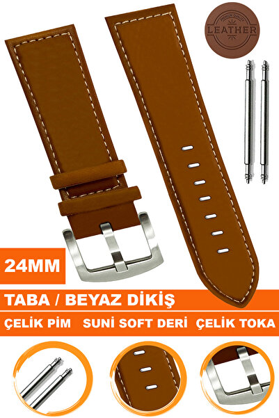 COBRA حزام ساعة ناعم جلد مم متوافق مع ساعات 24mm AL11SOFT24MM