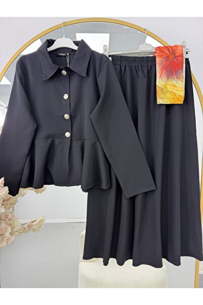 modasindoma Γυναικείο Σετ Μπουφάν Μαύρο