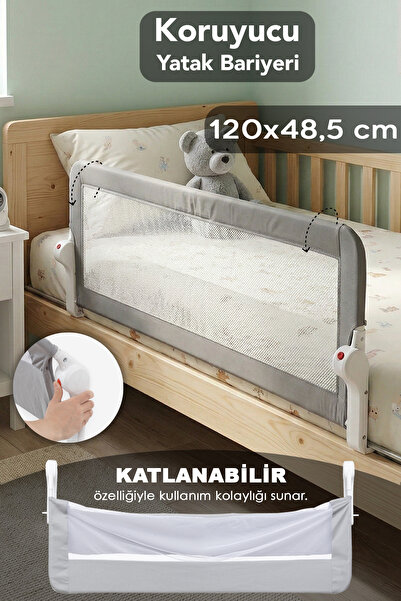 Meleni Baby 120x48 cm Katlanır Bebek Güvenlik Bariyeri - Düşme Önleyici Koruy...