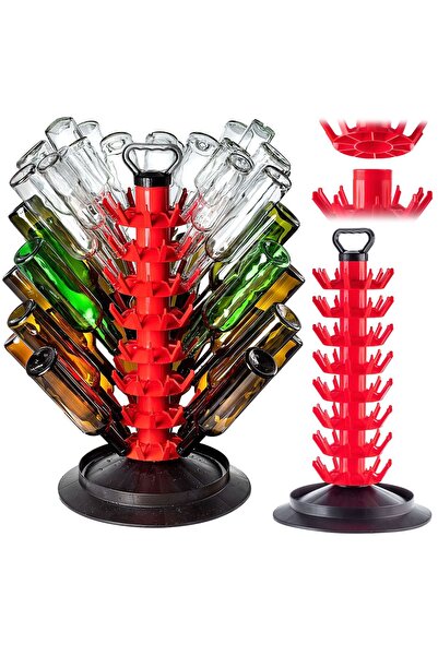 KADAX Suport modular pentru spălat sticle, pentru 80 de sticle, mare, roșu