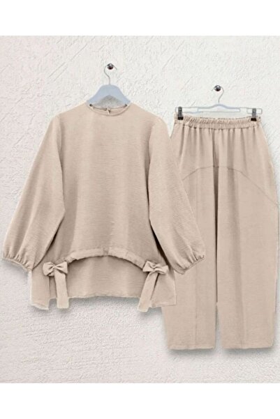 modasindoma Set shalwar pentru femei, bej