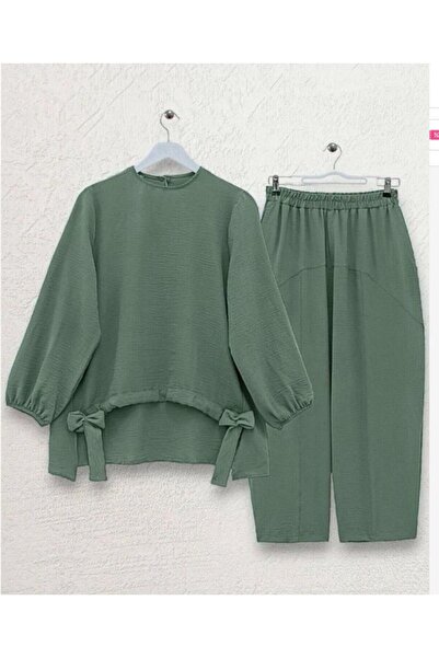 modasindoma Γυναικείο Σετ Σαλβάρ Πράσινο