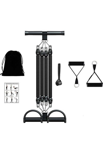 Arabest حزام مقاومة قابل للتعديل بأربعة أنابيب، وجهاز سحب الكاحل بالدواسة لتم...