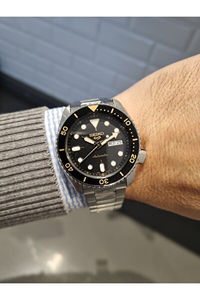 Seiko Automatic Black Dial Steel Bracelet 10 Atm Water Waterproof Rkek Wristw...