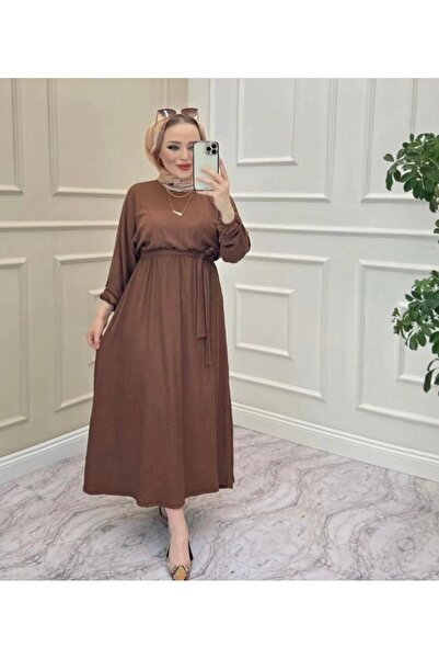 modasindoma Women's Bat Sleeve Dress Brown