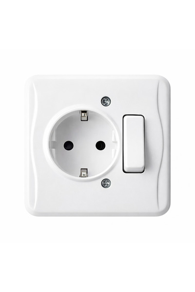 Eraplast مقبس كهربائي مدمج مع مفتاح، 16 أمبير، 250 فولت، مقبس كومبينيشن + مفت...