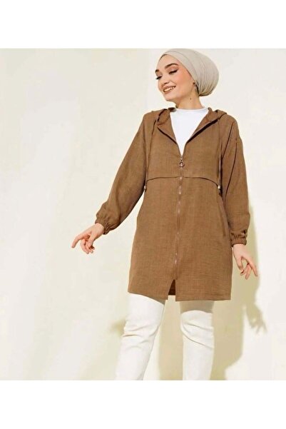 modasindoma Жіноча куртка з капюшоном, коричнева