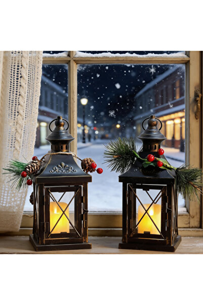 TRIROCKS 2Pcs Ramadan Decorative Lantern Candle Holder for Home & Events