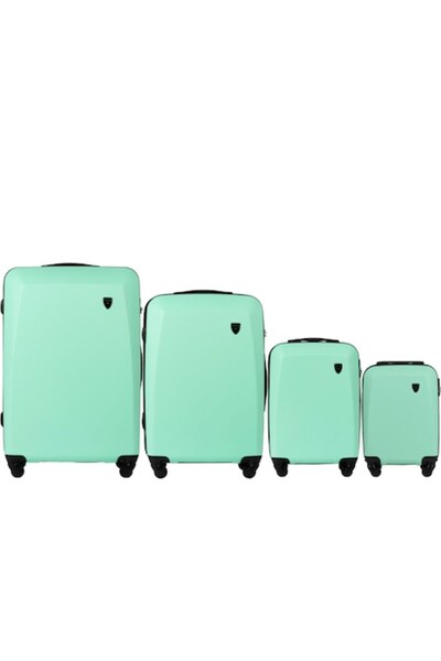 wings Set of 4 Cabin Trolleys Plover ABS+ Green