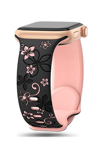 Generic Apple Watch Strap, Floral Engraved Bands Compatible with Apple Watch