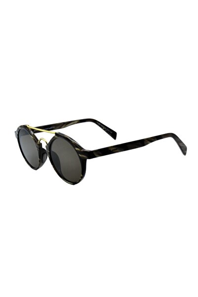 Italia Independent 921 46 044 Btg Hande Made Brown Round Unisex Brown Sunglasses