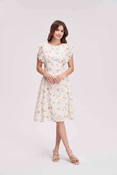 menta High-waist short floral dress