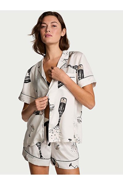 Victoria's Secret Saten Kısa Pijama Takımı