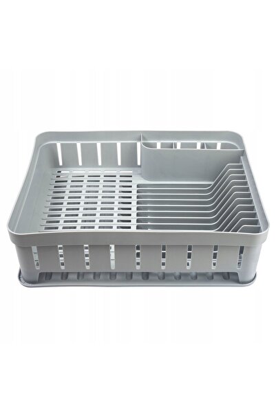 KADAX Dish Drainer Standing Cutlery Rack Gray Plastic Tray 39cm