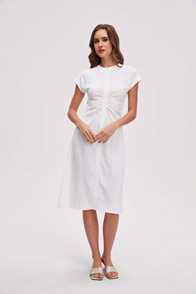 menta Plain short-sleeve midi dress