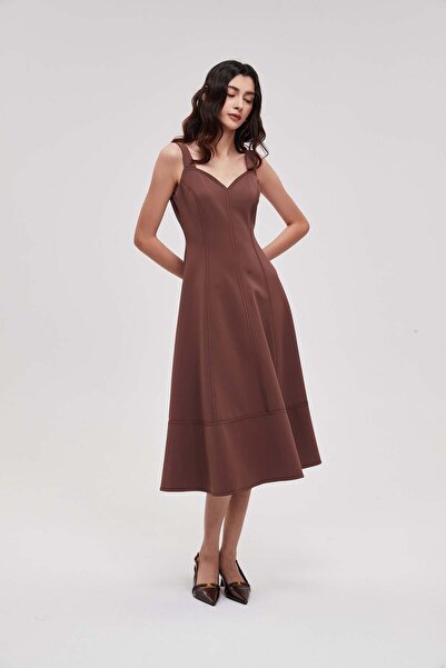 mica Plain sleeveless cami midi dress