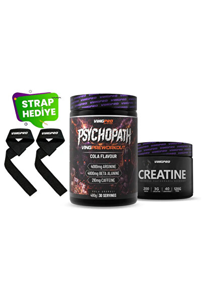 vingpro Güç Pump Paketi: Creatin + Preworkout + Strap