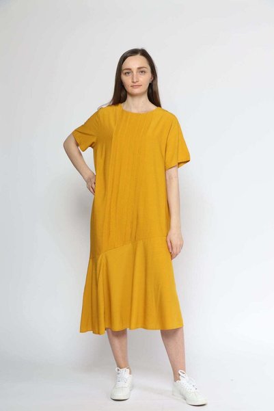 mica Wide short-sleeve midi dress