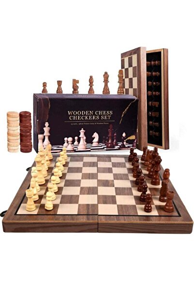 Game Chess Sets, 15 Inch Magnetic Wooden Chess Set