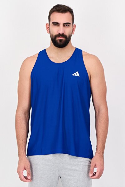 adidas Men Sportswear Fit Sleeveless Running Tank Top, Blue