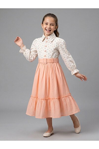 Cherrys Bebek Çiçek Baskılı Bürümcük Elbise