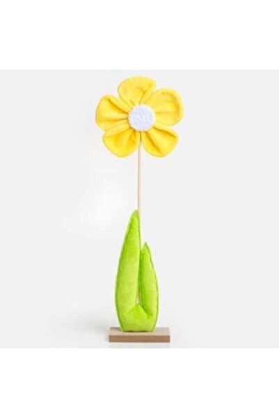 SHOPIENS Textile Decorative Flower Yellow 58 cm