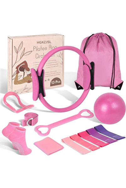 Arabest Home Pilates Essentials Kit for Women, 13-Piece Equipment Set with Yo...