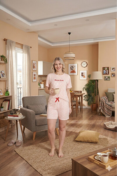 CALİA Σετ πιτζάμες με κοντό μανίκι, κορδέλα και σορτς