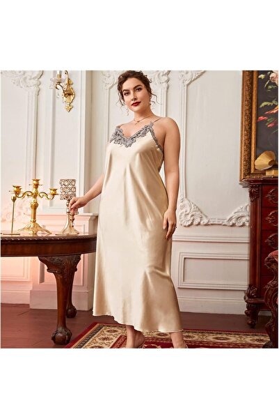 Generic NAKXUS Women's Long Plus Size Nightgown,Summer Chemise Long Slip Dres...