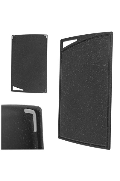 KADAX Plastic Kitchen Cutting Board Non-Slip Black Tray 31.5x20 cm