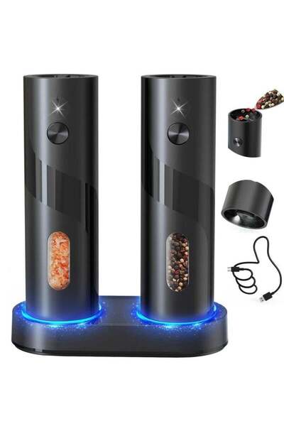 Arabest Electric Rechargeable Pepper Grinder Set, Adjustable Coarseness Autom...