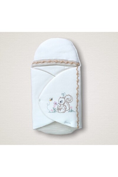 sylar بطانية للفتيات حديثي الولادة مطرزة على شكل سنجاب صغير