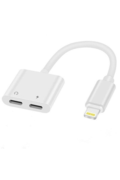 Coverzone Lightning to Lightning Şarj ve Kulaklık Adaptörü Çift Giriş Aynı An...