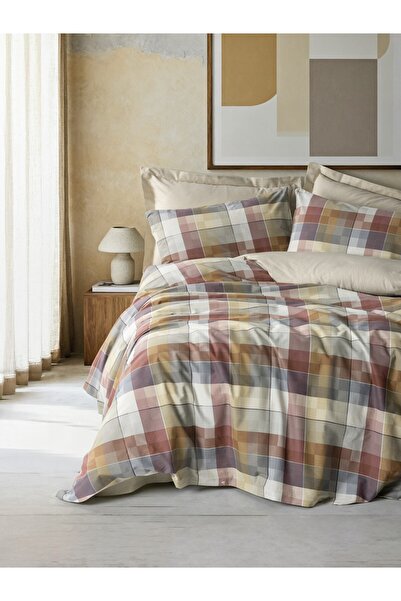 Cotton Box Double Duvet Cover Set Terra Beige
