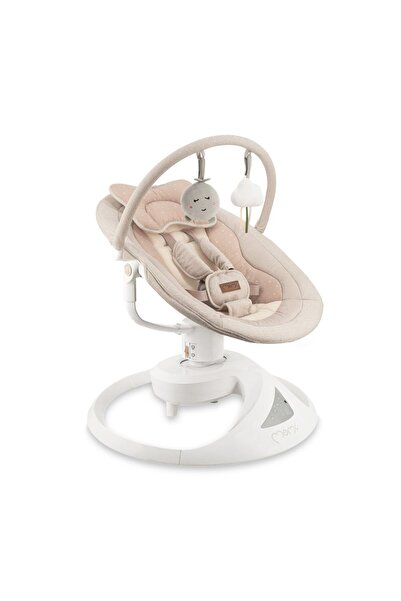 Momi Balansoar electric pentru bebelusi cu sezut rotativ 360 grade , Pearl - Bej