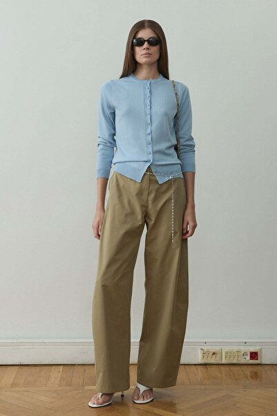 Suud Collection Μπλε Πλεκτή Ζακέτα Arya