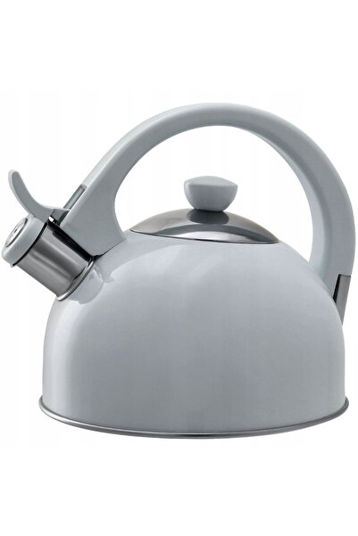 KADAX Gas Induction Kettle with Whistling 1.7L Traditional Steel Gray