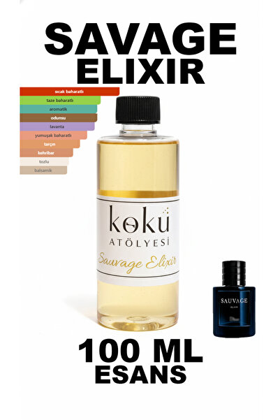 KokuAtölyesi Dior Sauvage Elixir Erkek Parfüm Esansı 100 ML - Yüksek Kalıcılı...