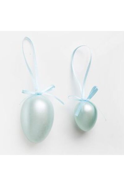SHOPIENS Decorative Blue Pearl Eggs - 10 pcs