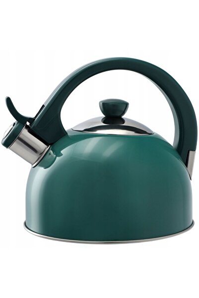 KADAX Fierbător cu inducție pe gaz și fluier, 1,7 l, tradițional, din oțel verde