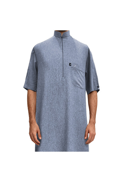 Rocket High-quality Linen jalabiya, half-sleeve, men's, chest size 24