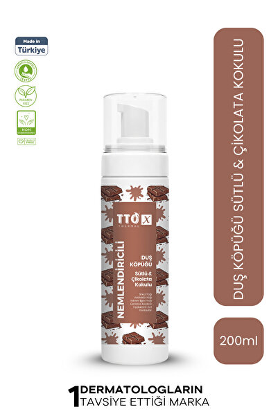 TTO -X Nemlendiricili Duş Köpüğü Sütlü&Çikolata Kokulu 200ml
