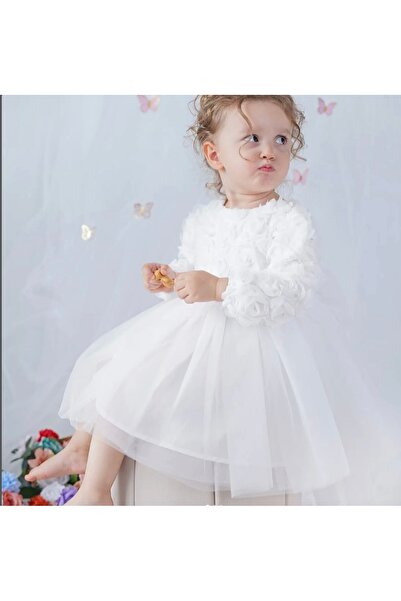 LittleElephant Baby Girl Children's Birthday Party Wedding Dress Long Sleeve ...
