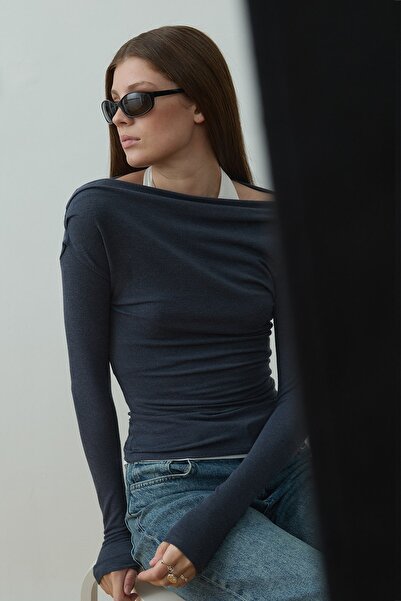 Suud Collection Blue Emy Double Blouse