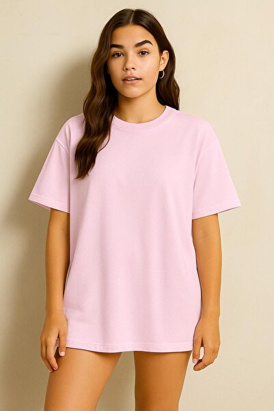 E-ROMA Plain Oversize Unisex T-Shirt Ycb6